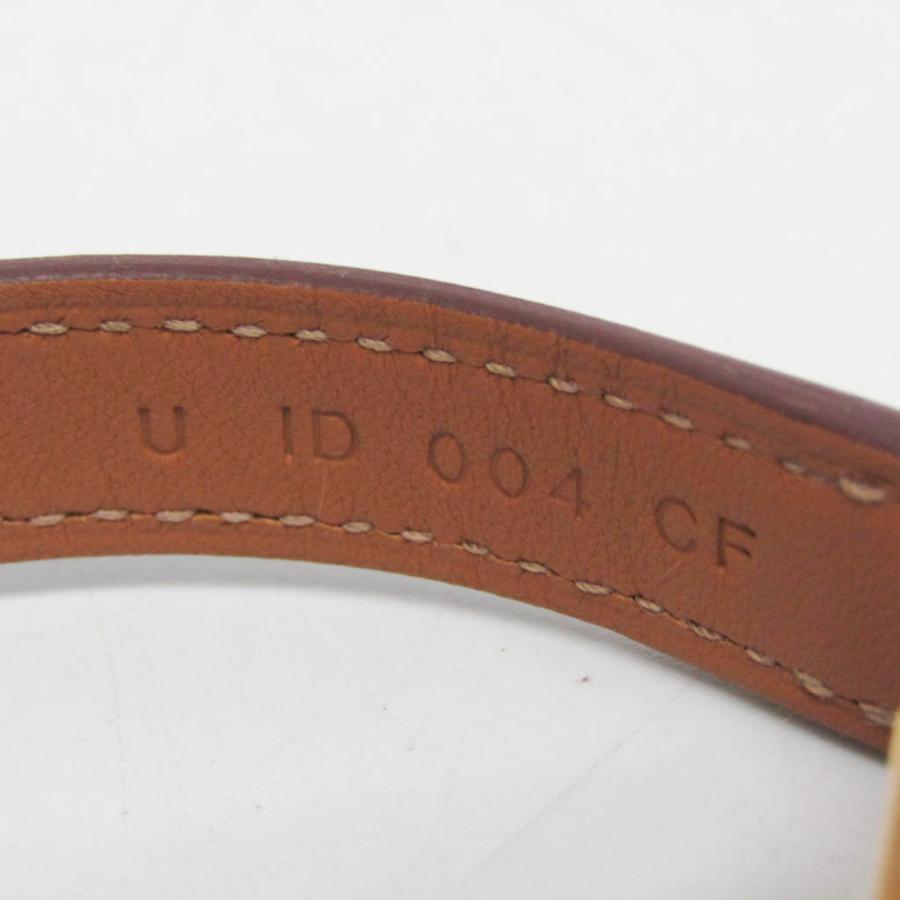 エルメス(Hermes) リヴァル ドゥブルトゥール レザー，メタル ラップブレスレット ピンクゴールド(PG)，ブラウン_5