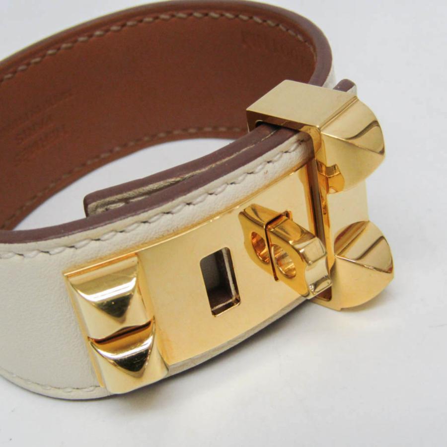★HERMES コリエドシアン ブレスレット レザー バングル ゴールド金具 HERMES（エルメス） コリエ・ド・シアン 24 レザー,メタル バングル