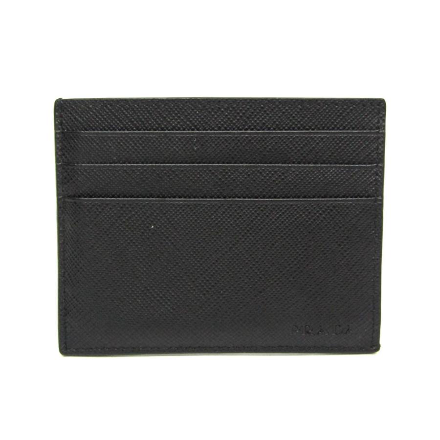 PRADA（プラダ） サフィアーノ レザー カードケース ブラック : ELADY