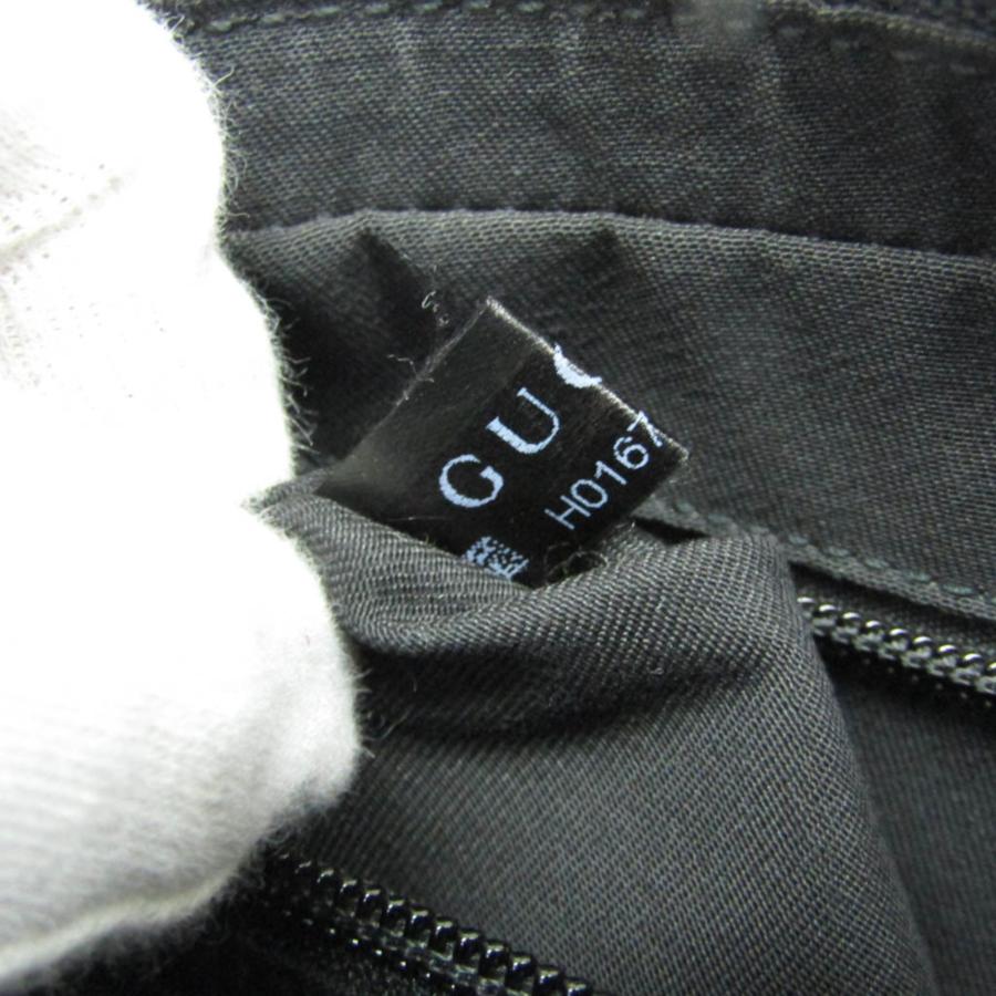 グッチ(Gucci) GGキャンバス 122790 レディース GGキャンバス，レザー ショルダーバッグ ブラック_13