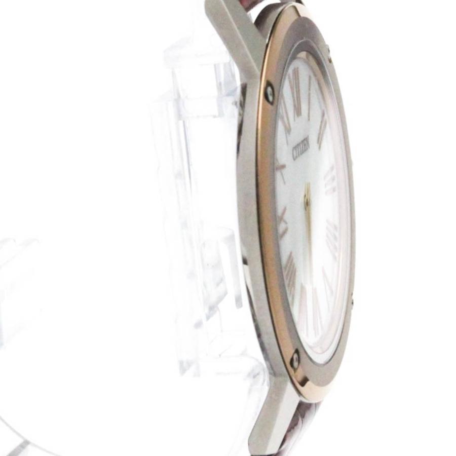 シチズン (CITIZEN) エコドライブ ステンレススチール レザー ソーラー メンズ 時計 AR5026-05A (未使用)の画像