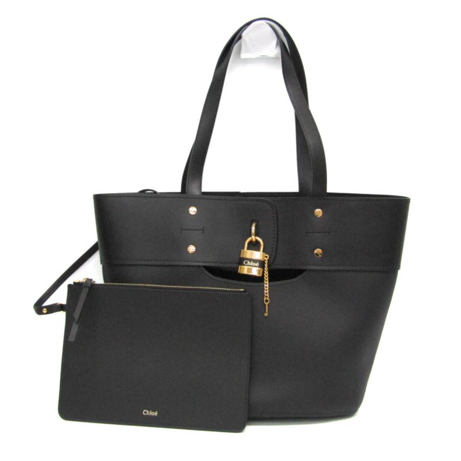 Chloe クロエ アビー ミディアム バッグ 黒 レディース レザー 南京錠 クロエ(Chlo〓) アビー レディース レザー トートバッグ ブラック