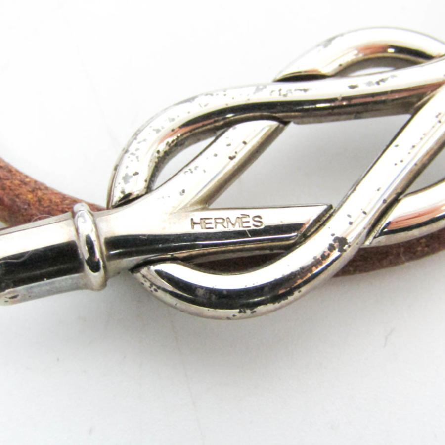 HERMES（エルメス） アタメ チョーカー レザー,メタル バングル