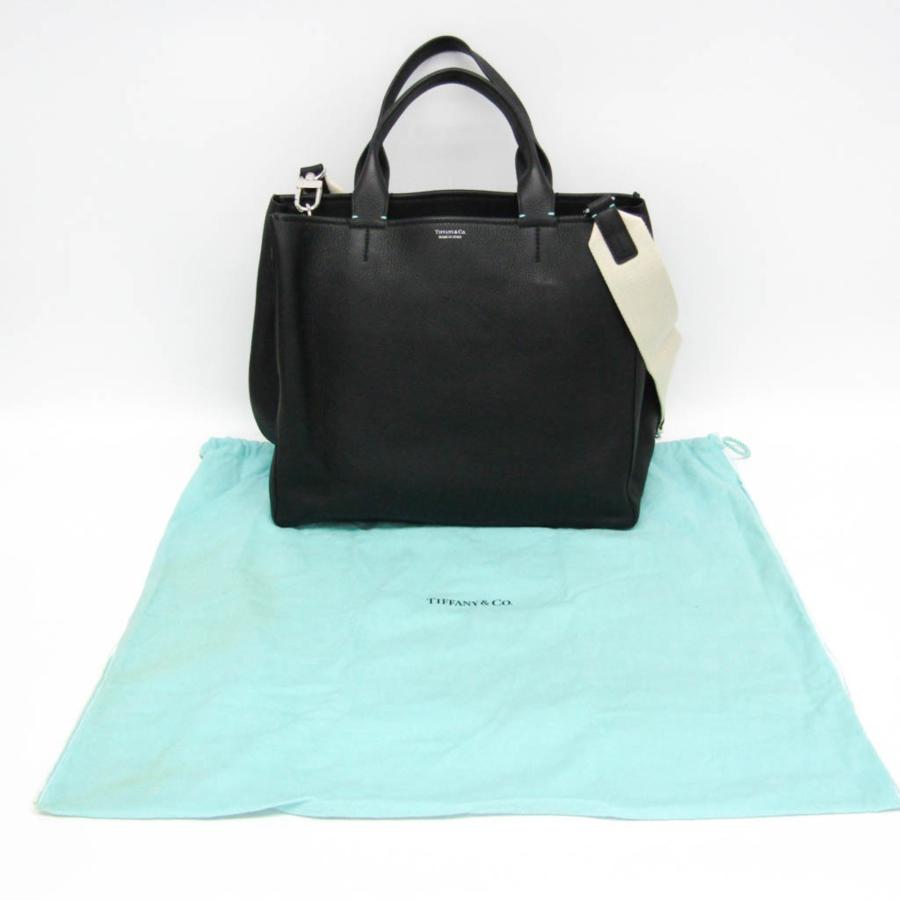 ティファニー　トートバッグ　レザー　2way 肩掛け　黒 TIFFANY&Co.（ティファニー） ティファニー(Tiffany) 2WAYバッグ