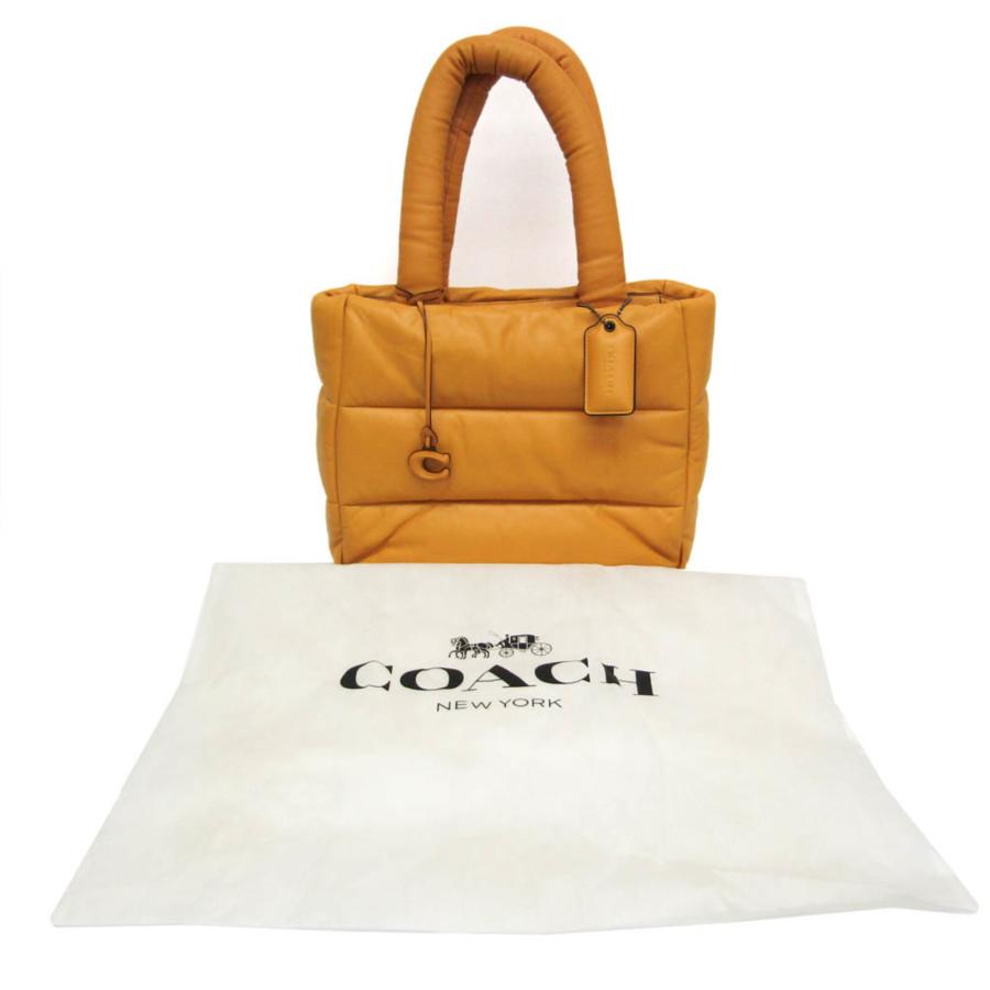 COACH ピロー トート 手提げ トートバッグ レザー からし色 CE722