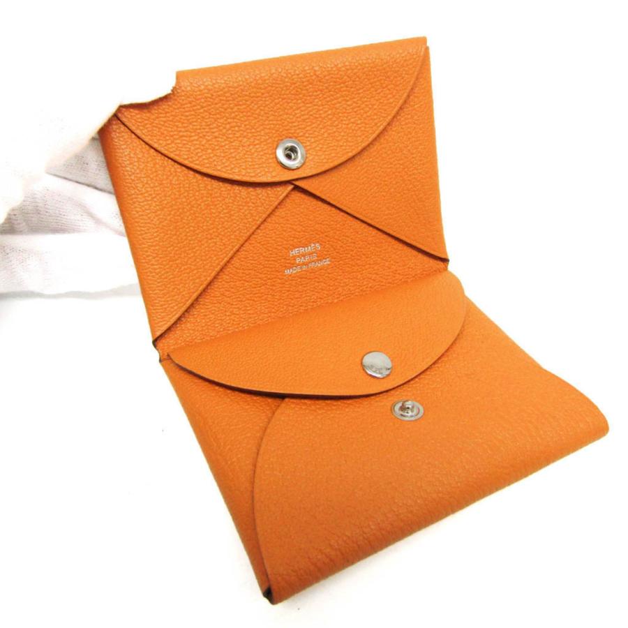 HERMES（エルメス） カルヴィ デュオ シェーブル カードケース