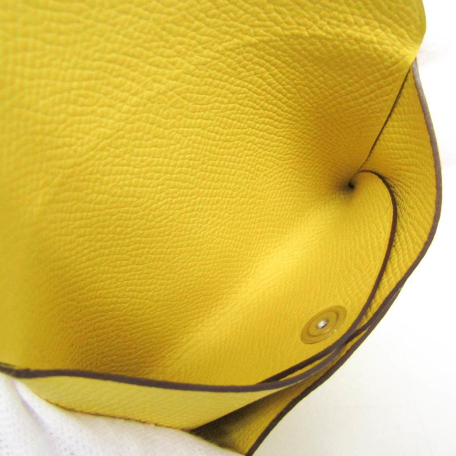 HERMES（エルメス） カルヴィ デュオ エプソン カードケース イエロー