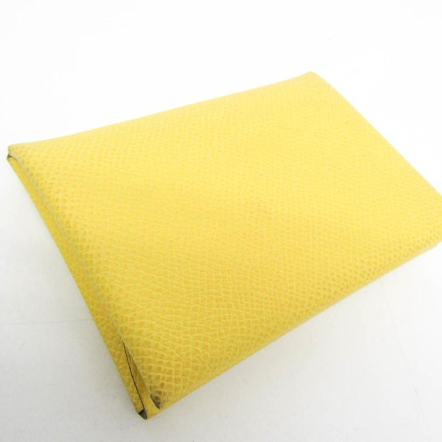 HERMES（エルメス） カルヴィ デュオ エプソン カードケース イエロー