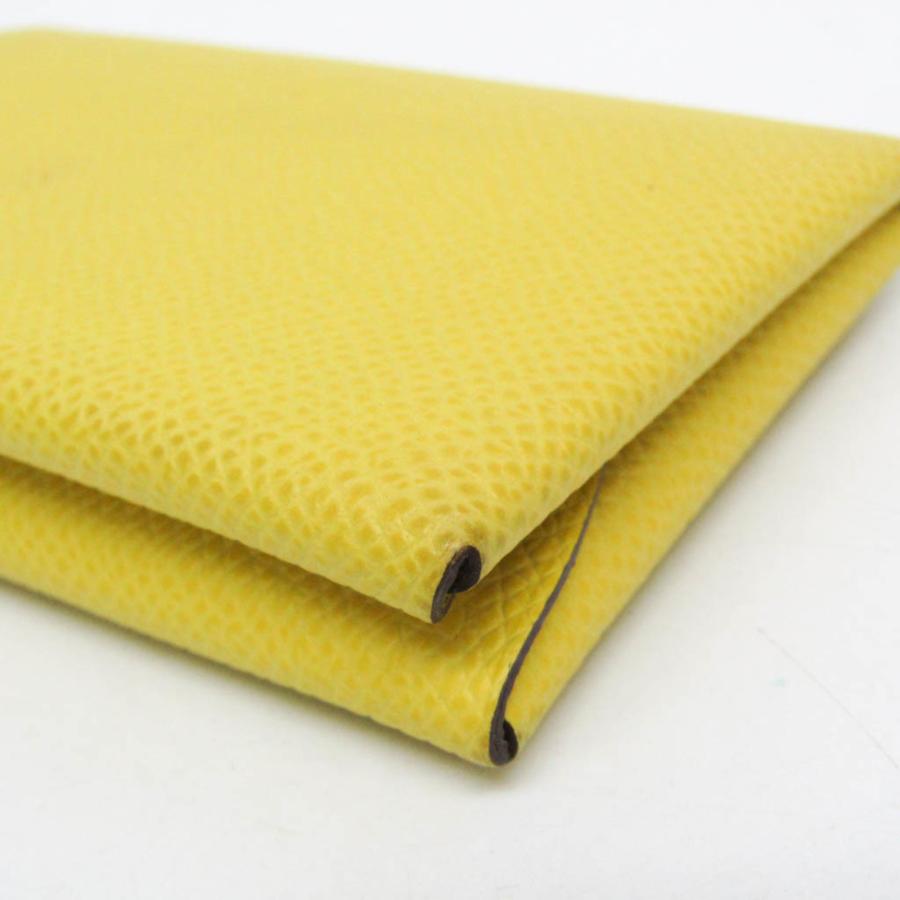 HERMES（エルメス） カルヴィ デュオ エプソン カードケース イエロー