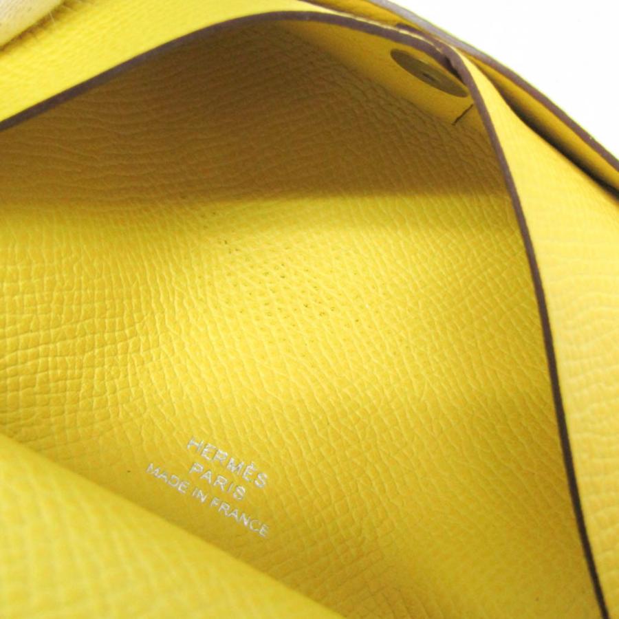 HERMES（エルメス） カルヴィ デュオ エプソン カードケース イエロー
