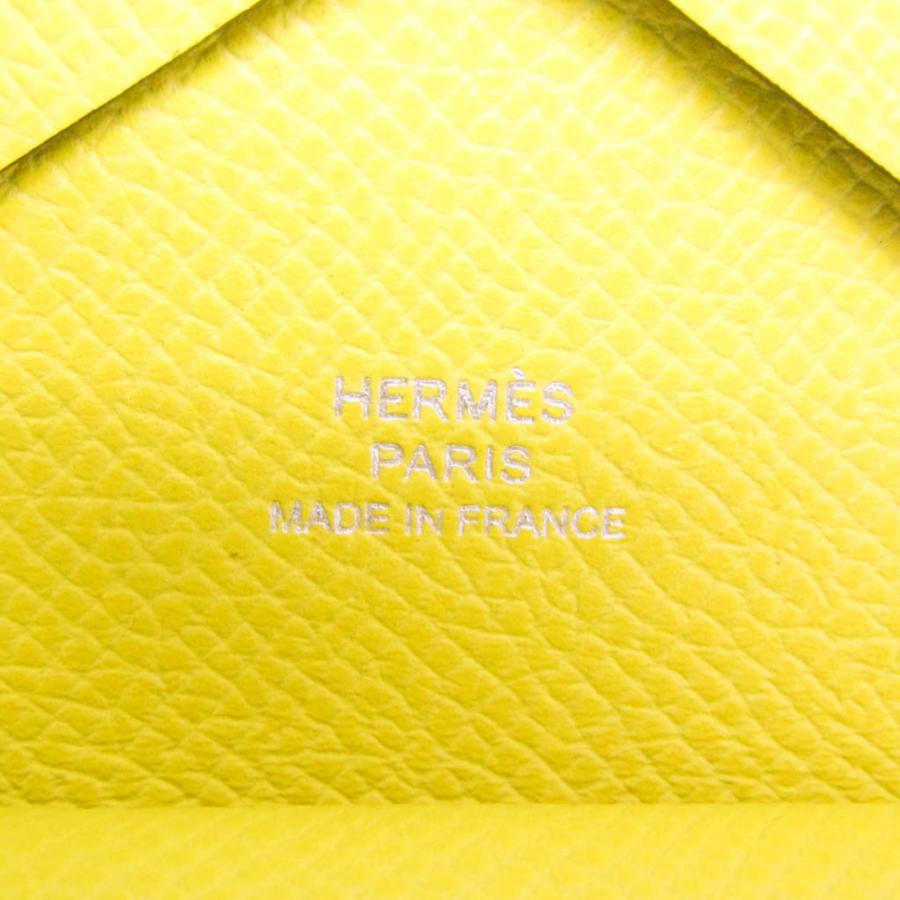 HERMES（エルメス） カルヴィ デュオ エプソン カードケース イエロー