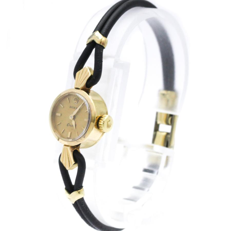 ROLEX（ロレックス） オーキッド K18 ゴールド レザー 手巻き 