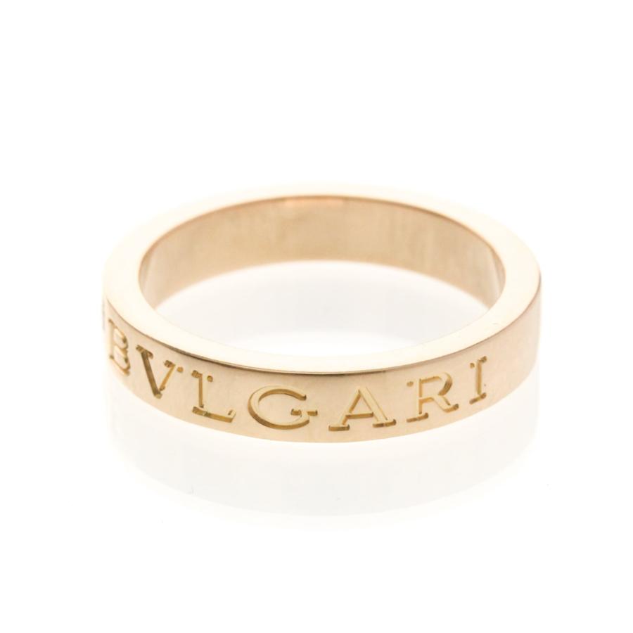 ブルガリ(Bvlgari) ダブルロゴ ダイヤモンド リング K18ピンクゴールド 