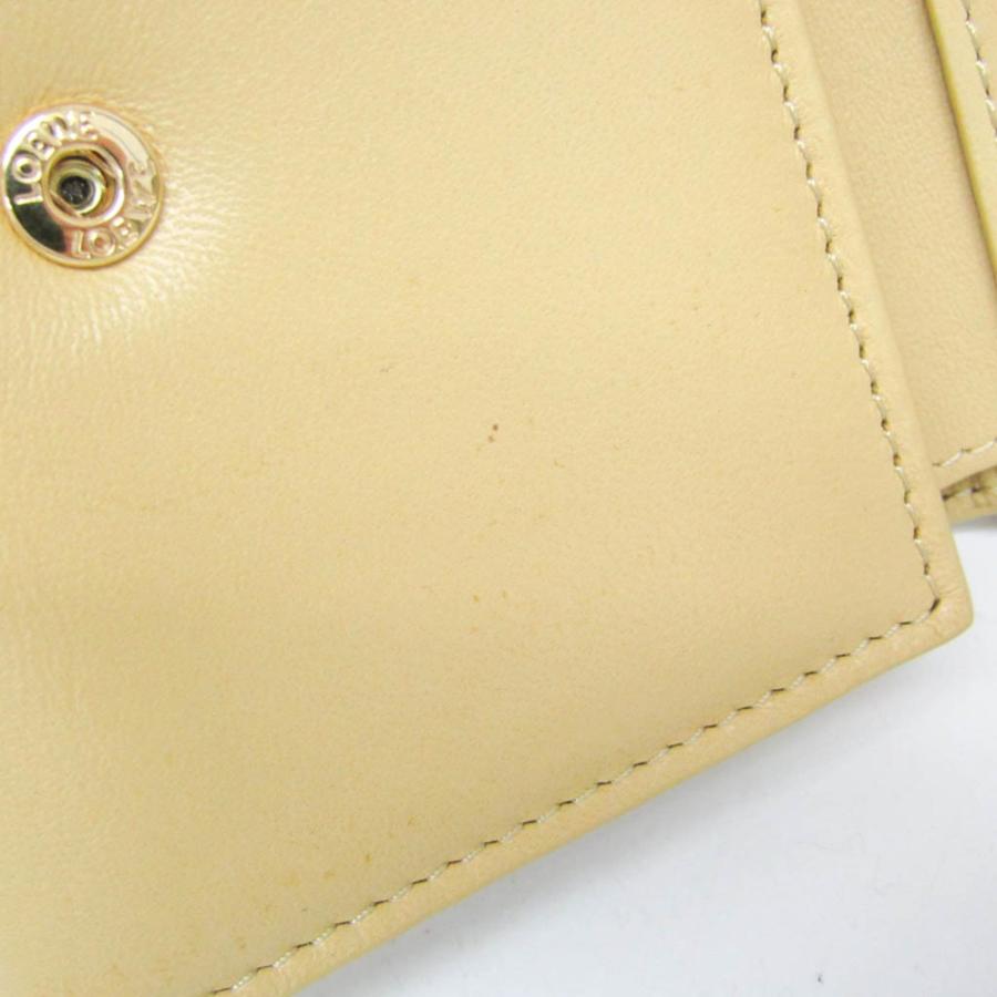 LOEWE 三つ折財布 マスタードカラー もなりざ。 LOEWE（ロエベ） アナグラム トライフォールド ウォレット レディース