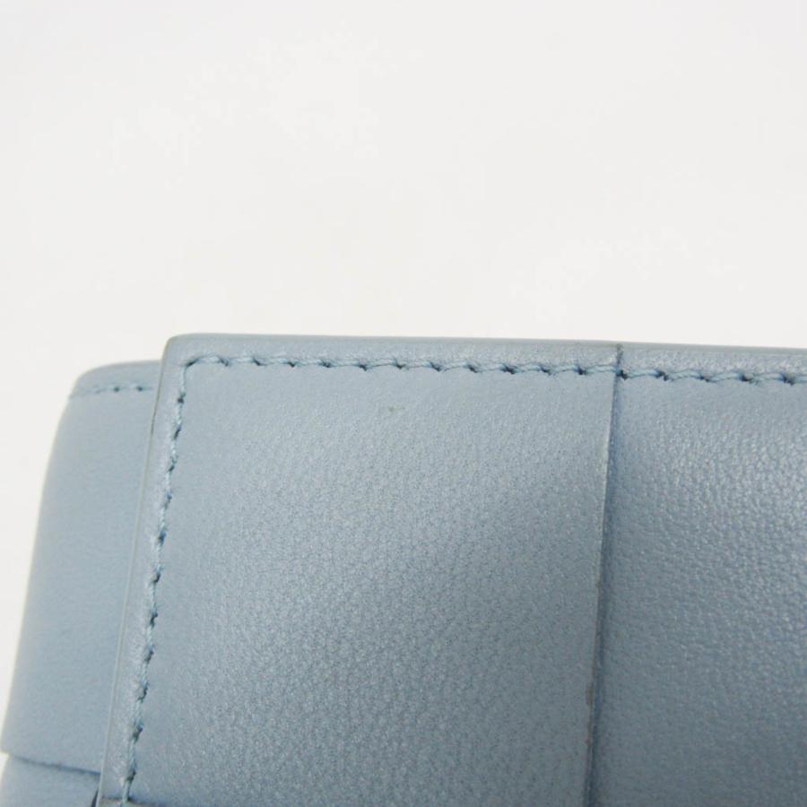 ボッテガ　コンパクトウォレット　ライトブルー BOTTEGA VENETA（ボッテガ・ヴェネタ） カセット メンズ,レディース