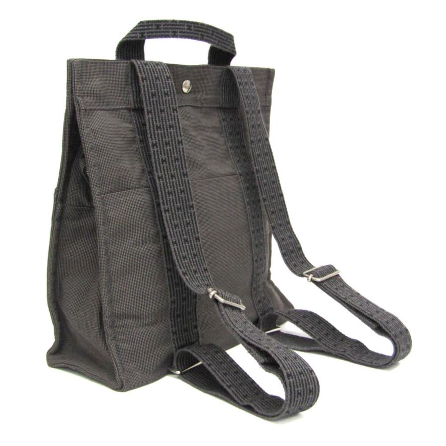 ≪極美品≫エルメス エールライン アド MM グレー キャンバス リュックサック HERMES（エルメス） エール・ライン アド MM レディース,メンズ