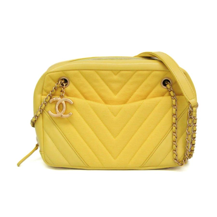 CHANEL（シャネル） シェブロン Vステッチ レディース レザー,コットン 