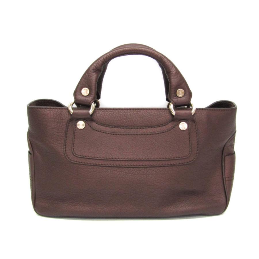 CELINE セリーヌ ブギーバッグ レザー ダークブラウン　こげ茶色 CELINE（セリーヌ） ブギー レディース レザー ハンドバッグ ダーク