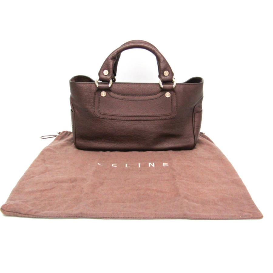 CELINE セリーヌ ブギーバッグ レザー ダークブラウン　こげ茶色 CELINE（セリーヌ） ブギー レディース レザー ハンドバッグ ダーク