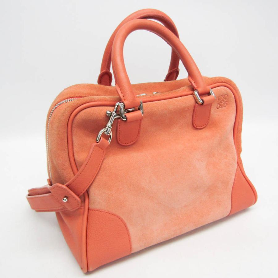 LOEWE アマソナ 28 ハンドバッグ オレンジ LOEWE（ロエベ） アマソナ 28 レディース スエード,レザー
