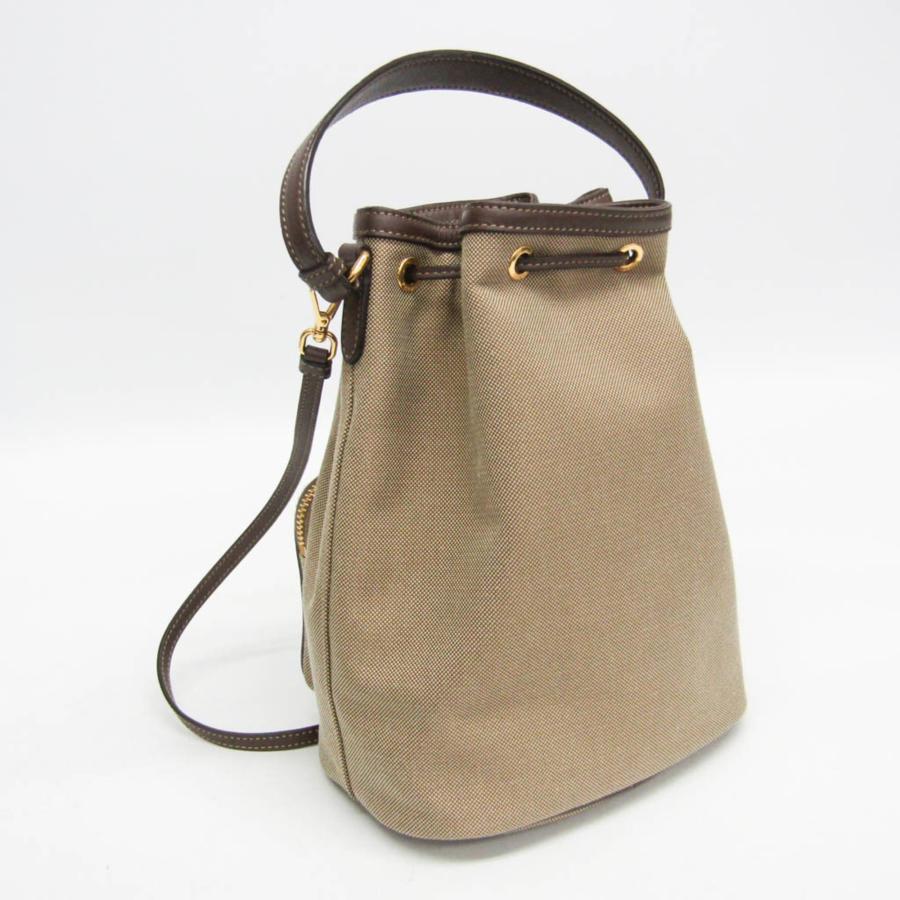 PRADA（プラダ） ロゴジャガード 巾着バッグ レディース レザー,ジャ