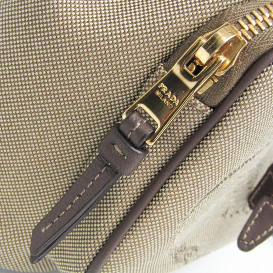 PRADA（プラダ） ロゴジャガード 巾着バッグ レディース レザー,ジャ