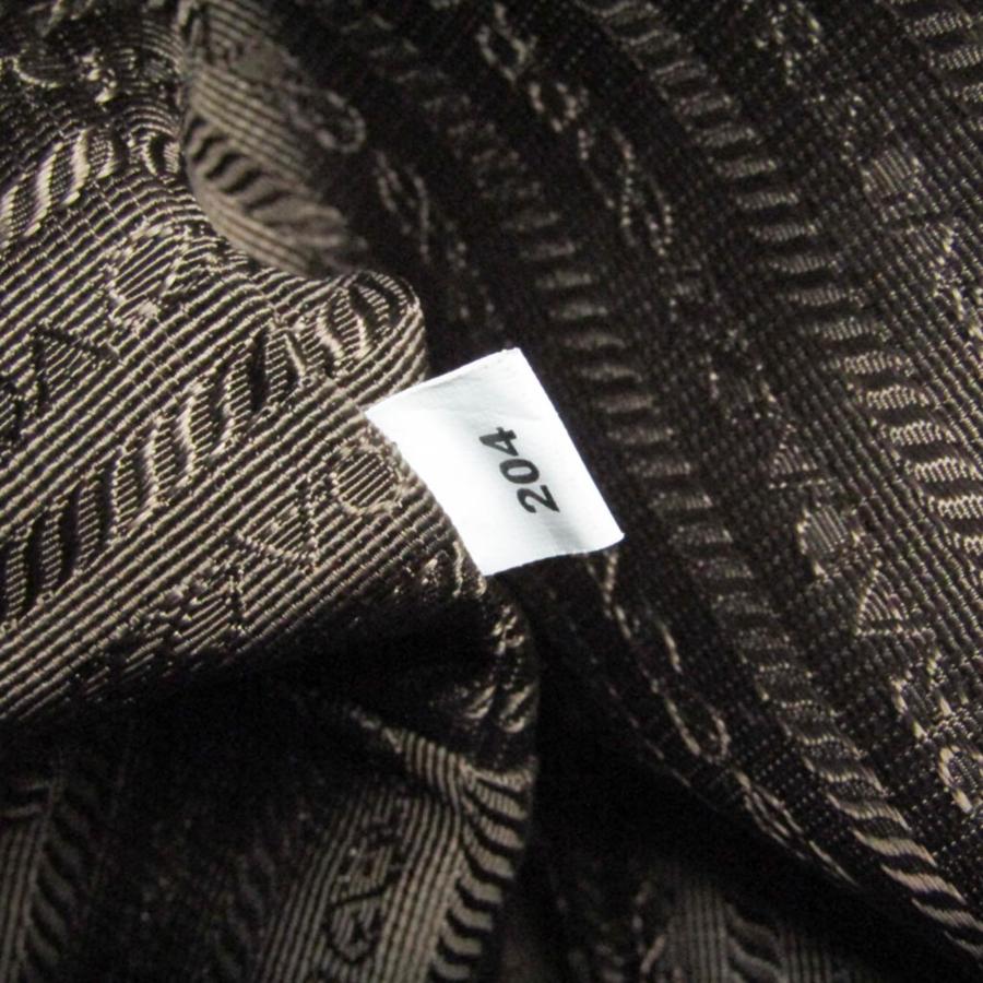 PRADA（プラダ） ロゴジャガード 巾着バッグ レディース レザー,ジャ