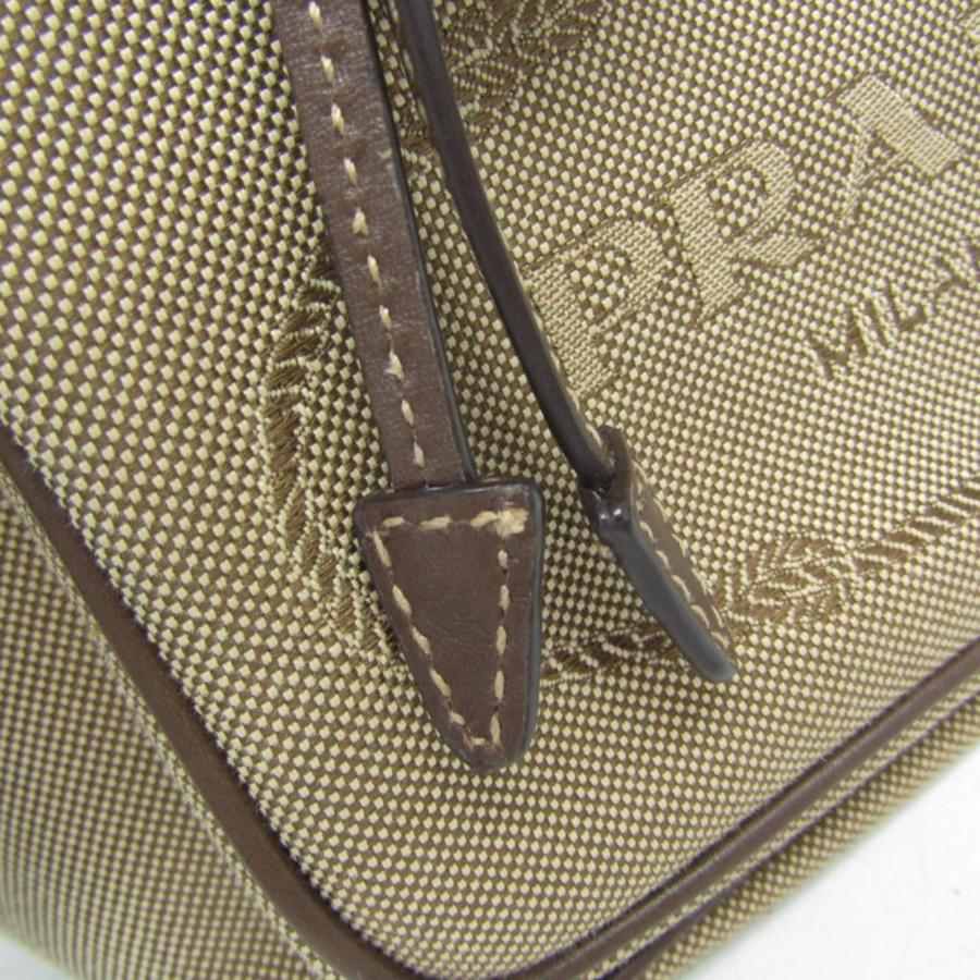 PRADA（プラダ） ロゴジャガード 巾着バッグ レディース レザー,ジャ