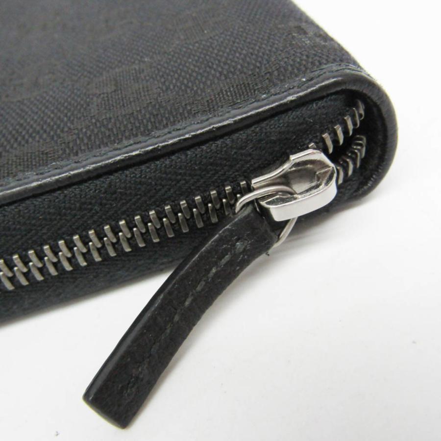 GUCCI グッチ GGキャンバス ラウンドファスナー 長財布 307980 黒 GUCCI（グッチ） 307980 レディース,メンズ GGキャンバス,レザー 長
