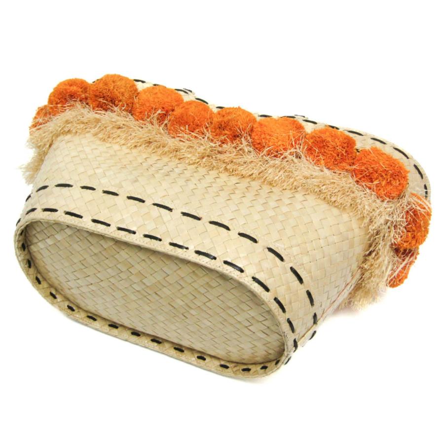 トリーバーチ(Tory Burch) Pom Pom ビーチ バスケットバッグ レディース ストロー，籐 (ラタン)