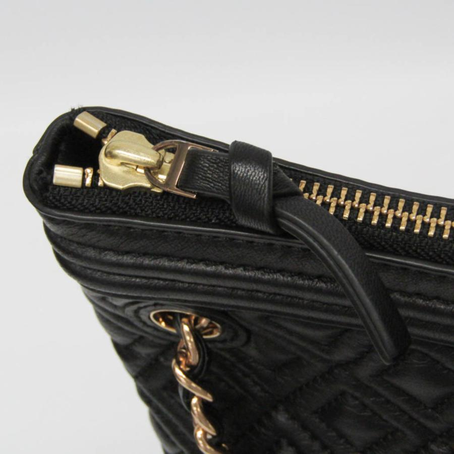 【良品】トリーバーチ＊キルティング ゴールドチェーン レザーブラック TORY BURCH（トリーバーチ） キルティング チェーンショルダーバッグ