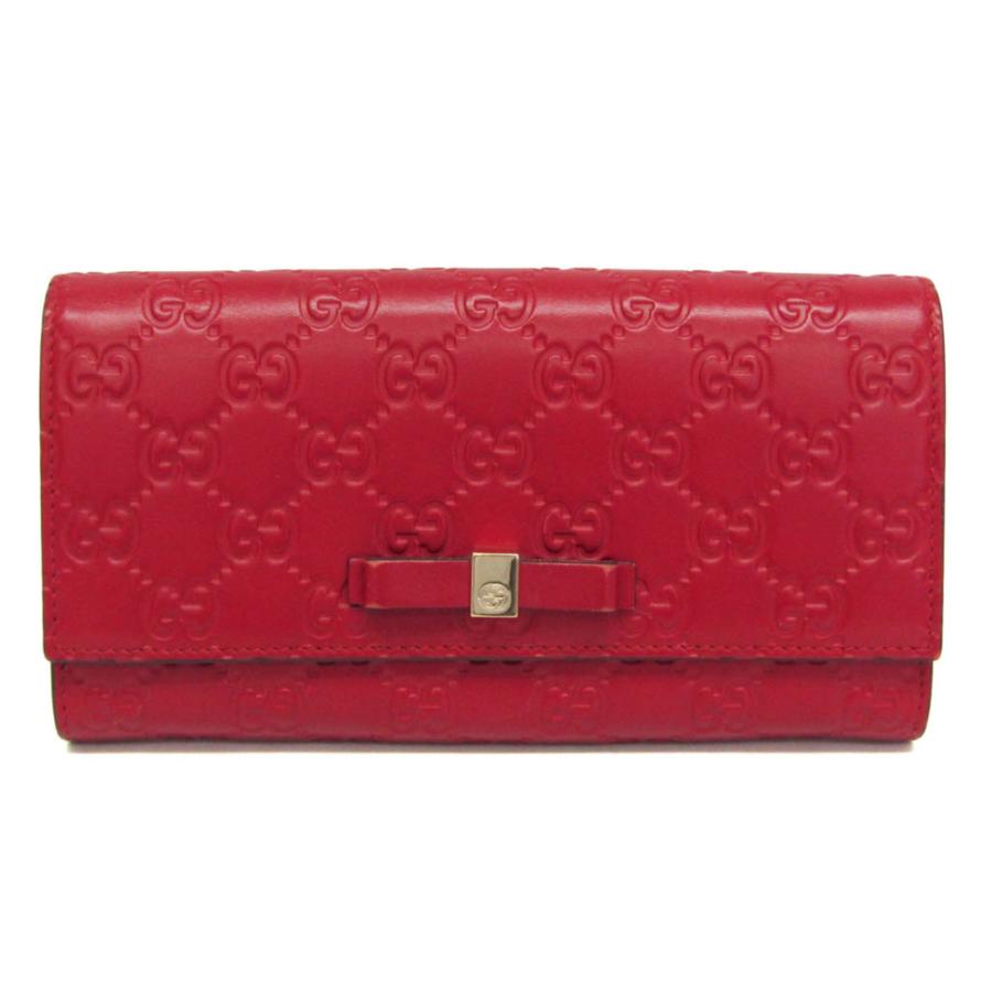 グッチ 388679 グッチシマ レザー 長財布 レッド レディース GUCCI（グッチ） グッチッシマ 388679 レディース レザー 長財布（二