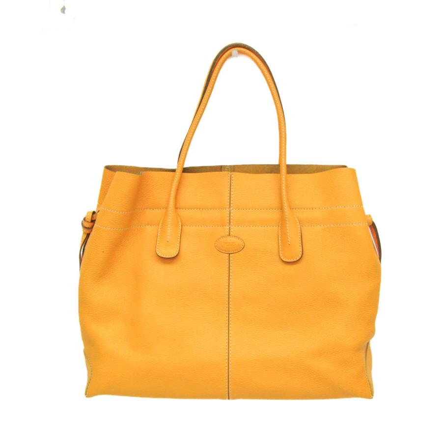 TOD'S トッズ Dバッグ トートバッグ ハンドバッグ イエロー シルバー金具 TOD'S（トッズ） D-Bag レディース レザー トートバッグ イエロー