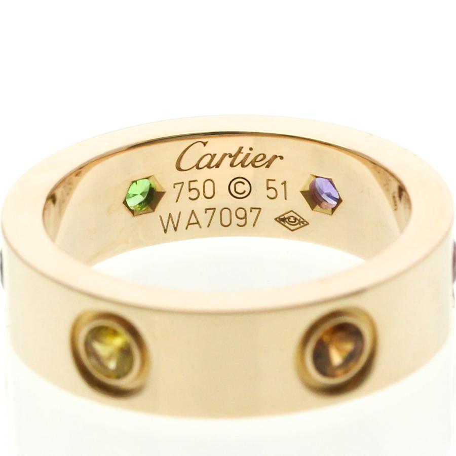 カルティエ(Cartier) ラブリング マルチストーン K18ピンクゴールド(K18PG) ファッション_4
