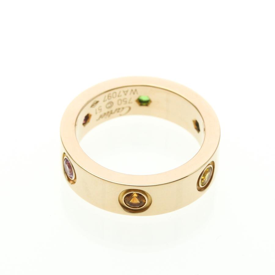 カルティエ(Cartier) ラブリング マルチストーン K18ピンクゴールド(K18PG) ファッション_8