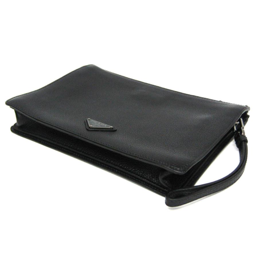 PRADA（プラダ） 2VF001 メンズ レザー クラッチバッグ,ポーチ