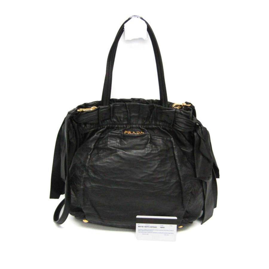 PRADA プラダ　茶色　サイドリポン　ハンドバック PRADA（プラダ） サイドリボン BN1760 レディース ナッパ ハンドバッグ