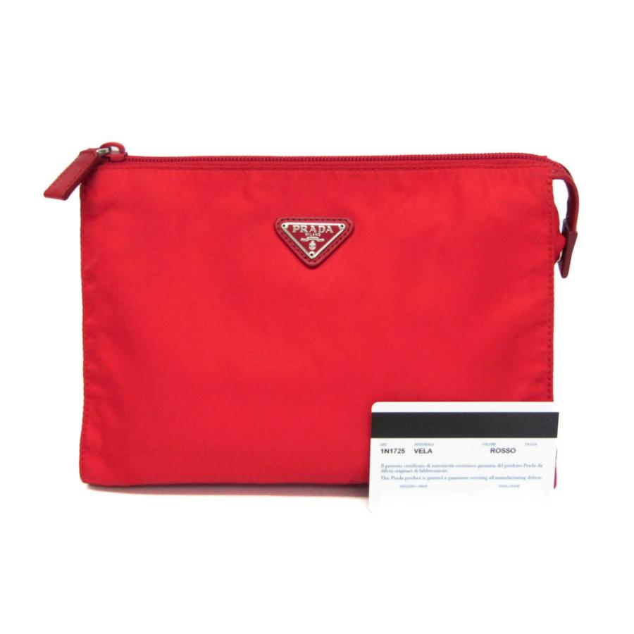 プラダ(Prada) VELA 1N1725 レディース ナイロン ポーチ レッド