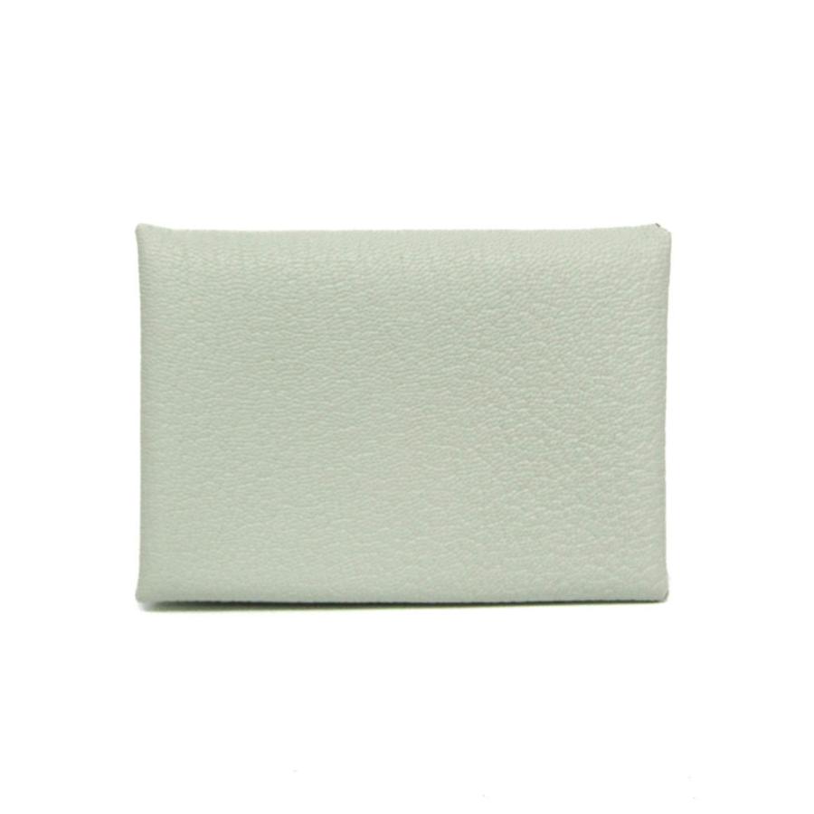 極美品　HERMES カルヴィデュオ ケース W刻印 シェーブル　グリーン HERMES（エルメス） カルヴィ デュオ シェーブル カードケース ライト