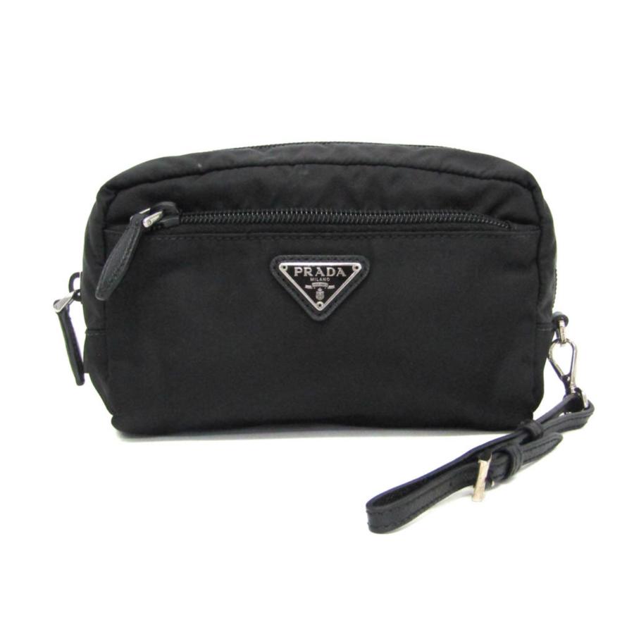 PRADA（プラダ） VELA 1NE393 レディース レザー ポーチ ブラック