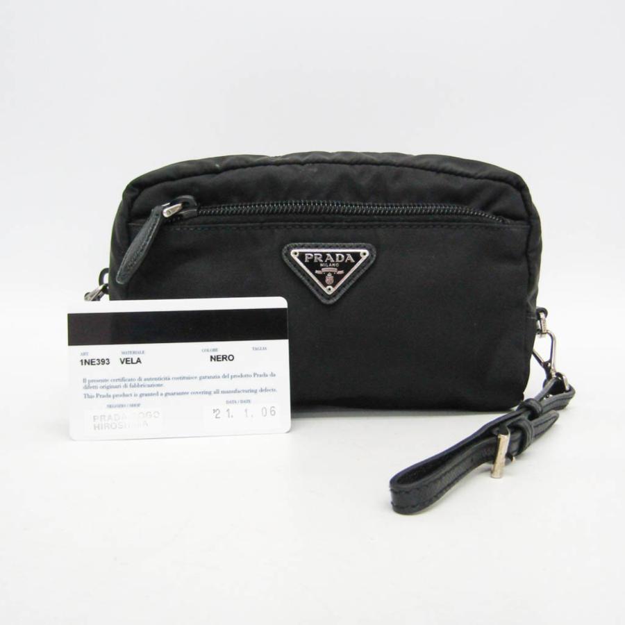PRADA（プラダ） VELA 1NE393 レディース レザー ポーチ ブラック