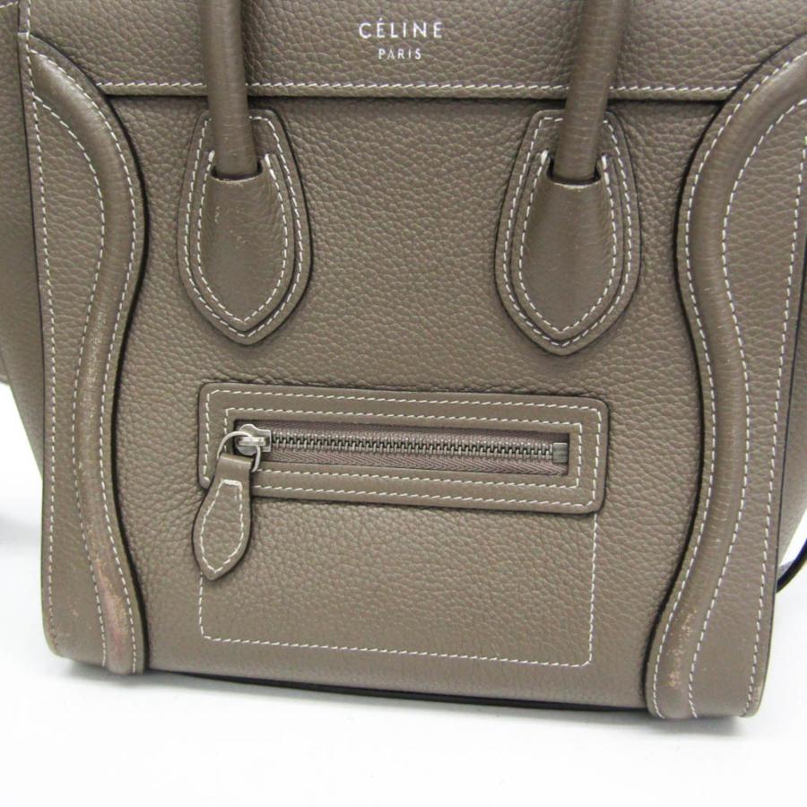 CELINE（セリーヌ） ラゲージ ナノ レディース レザー ハンドバッグ
