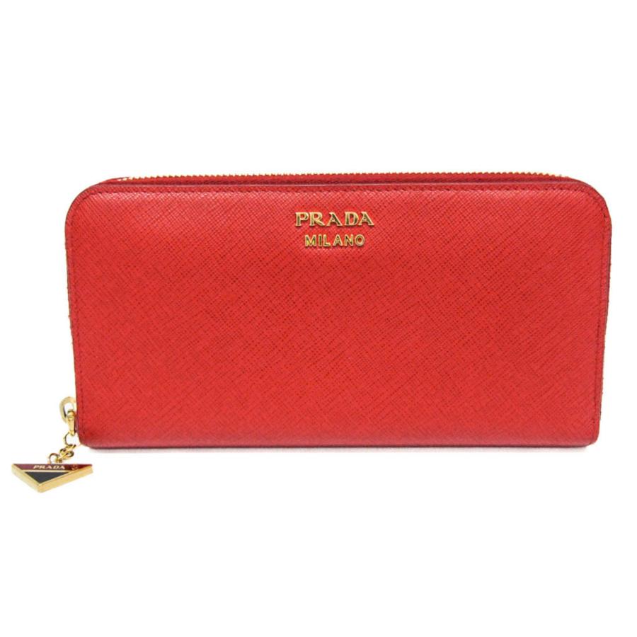PRADA（プラダ） サフィアーノ ラウンドジップ トライアングルチャーム 