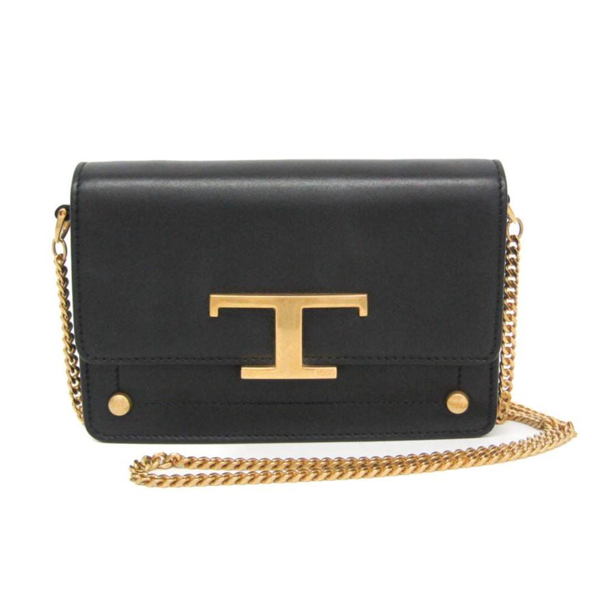 美品 トッズTOD’S T レザーチェーンベルト TOD'S（トッズ） Tタイムレス ベルト チェーンショルダー バッグ