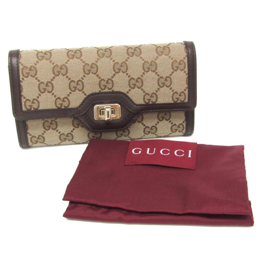 正規品　美品　グッチ財布　グッチ折り財布　グッチGGスプリーム グッチレザー GUCCI（グッチ） ルーチェ 790034 レディース,メンズ GGキャンバス