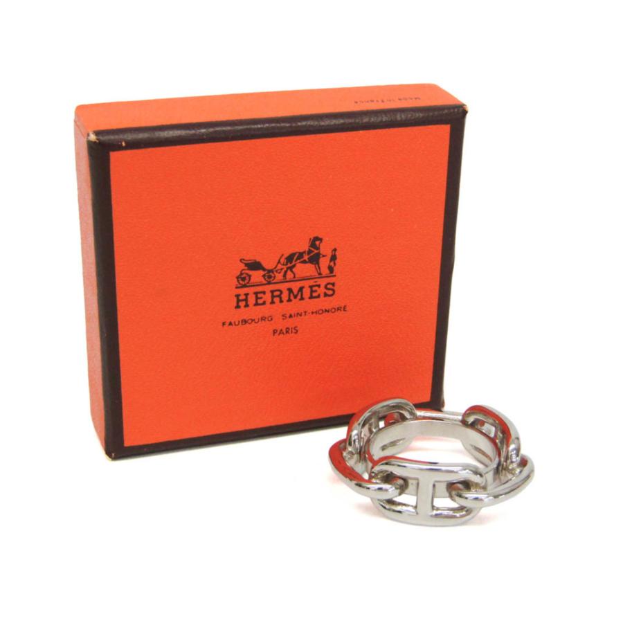 ★新品未使用★HERMES エルメス ルガテ シェーヌダンクル スカーフリング HERMES（エルメス） メタル スカーフリング シルバー ルガテ