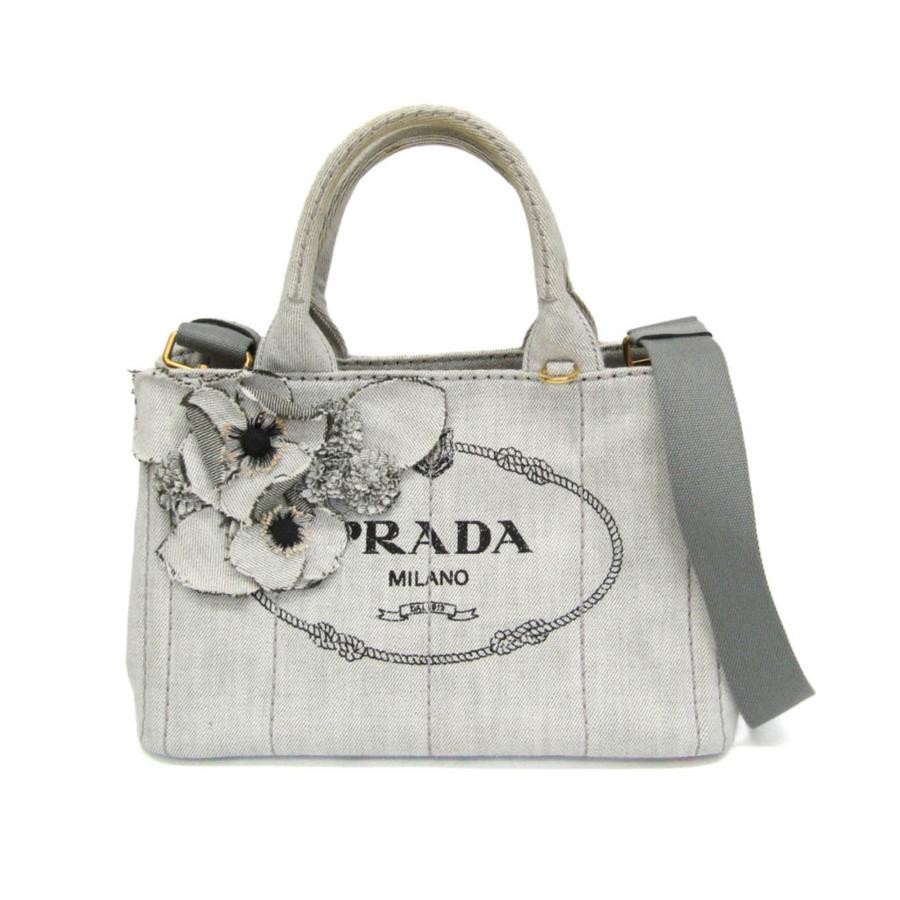 PRADA（プラダ） カナパ フラワーコサージュ 1BG439 レディース デニム 