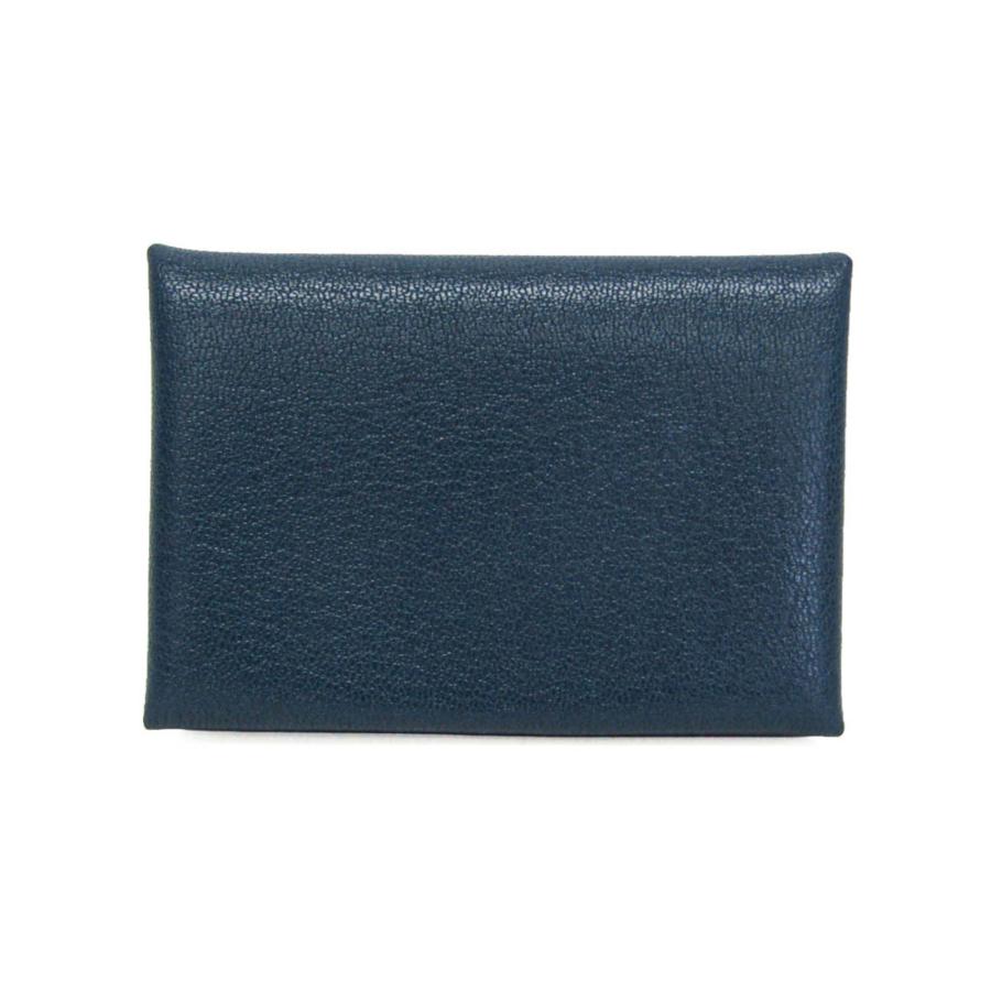 HERMES（エルメス） カルヴィ デュオ シェーブル カードケース ダーク