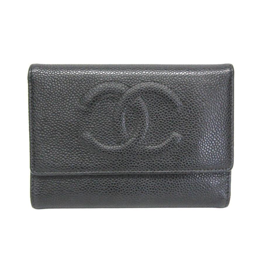 CHANEL（シャネル） ココマーク レディース キャビアスキン 財布（三