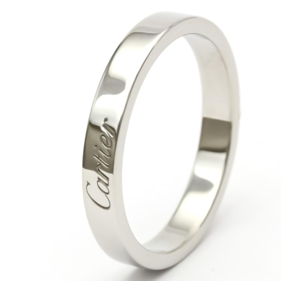 カルティエ リング Cドゥ エングレーブド ウェディング 55号 Pt950